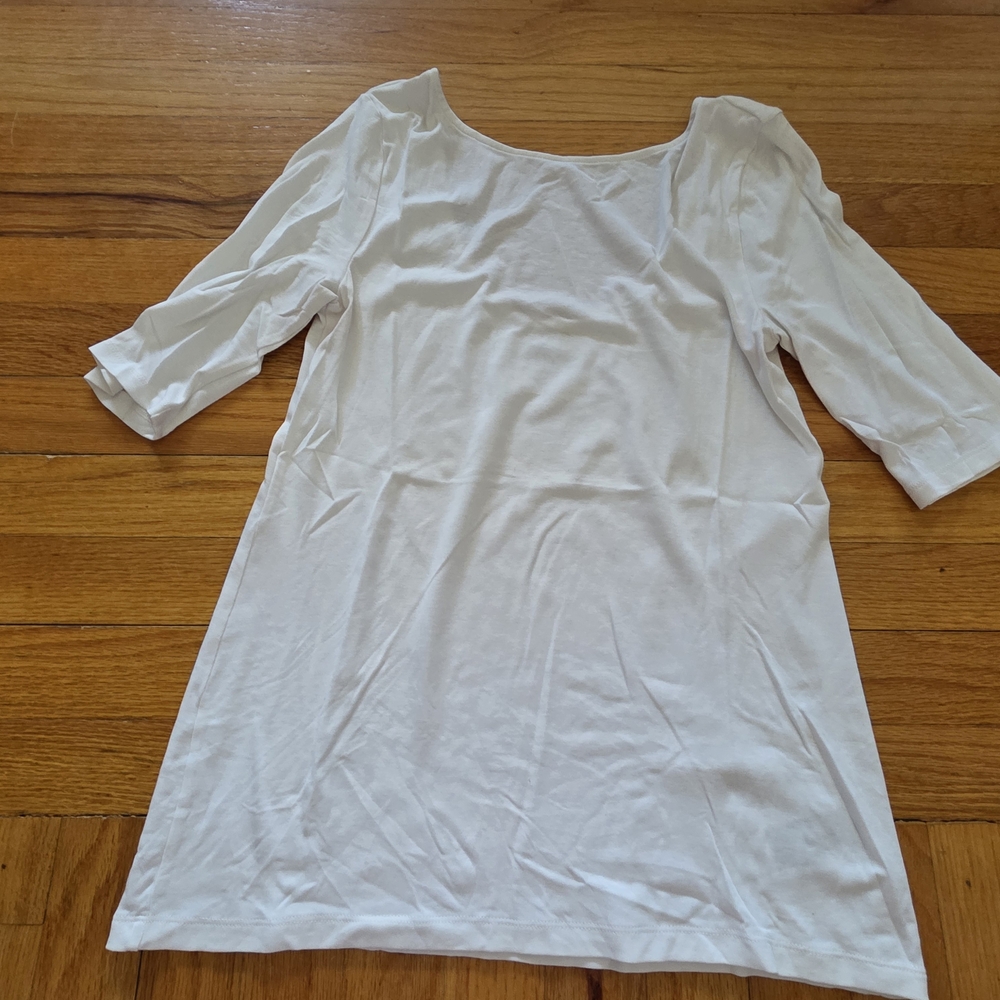 Old Navy White 3/4 Sleeve Top